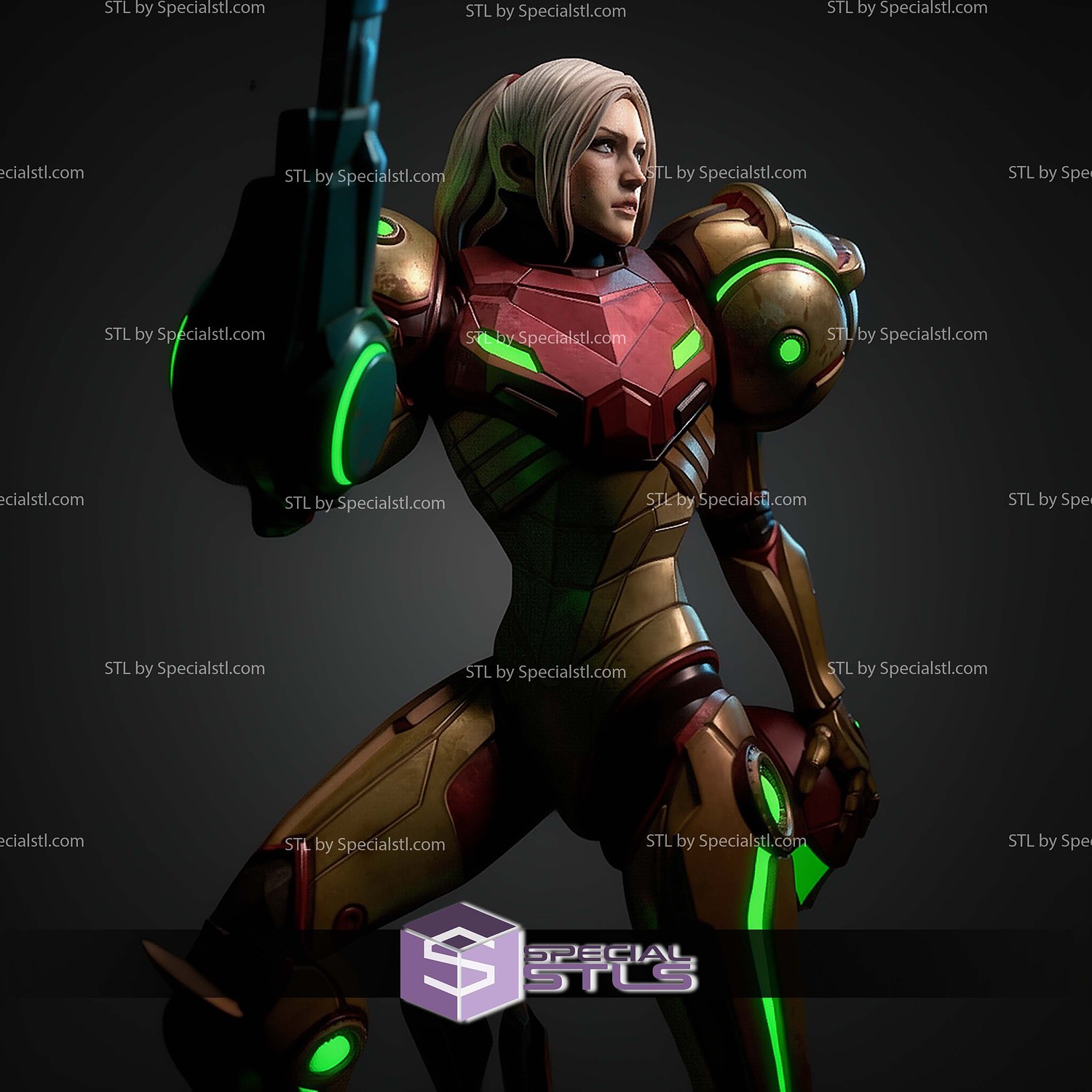 Samus And Enemy Body 194mm STL Files 3D Model — view 7