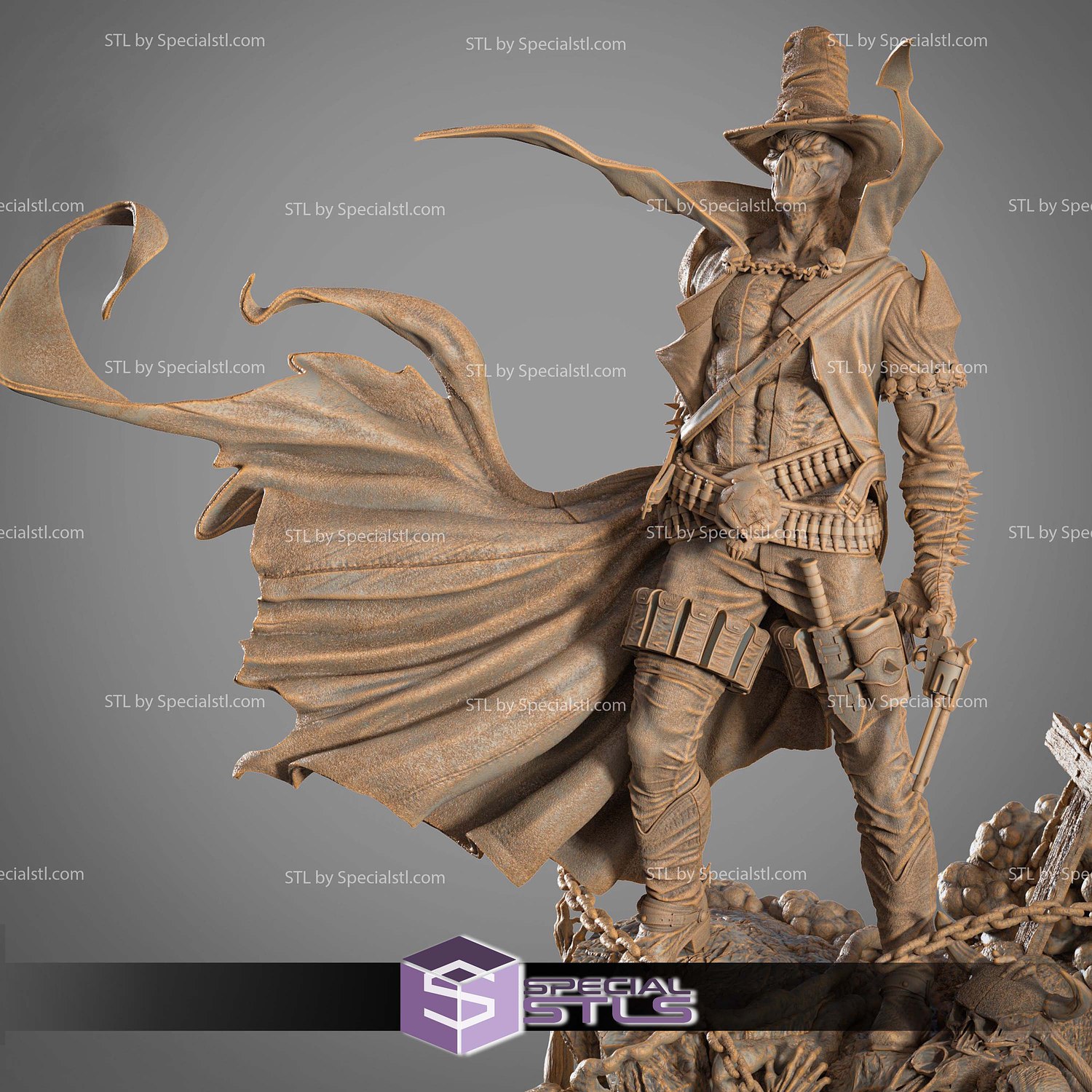Gunslinger Spawn 2025 Sculptures 3D Printing STL Model — view 4