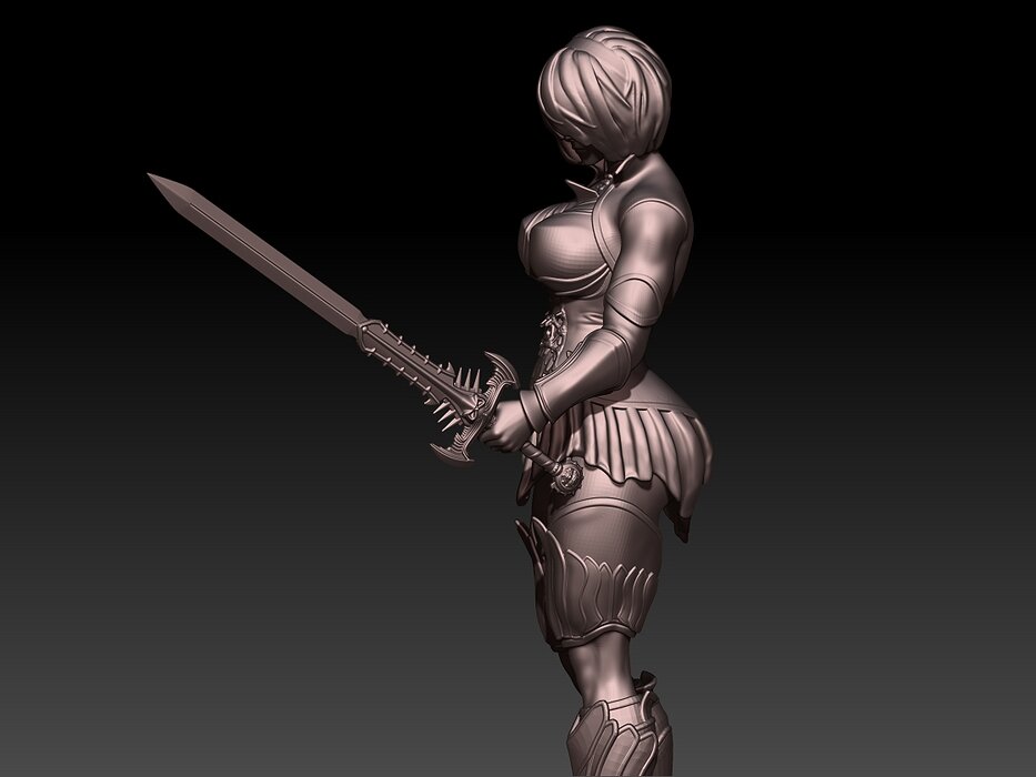 Nier2b warrior armor 3D STL Model — view 4