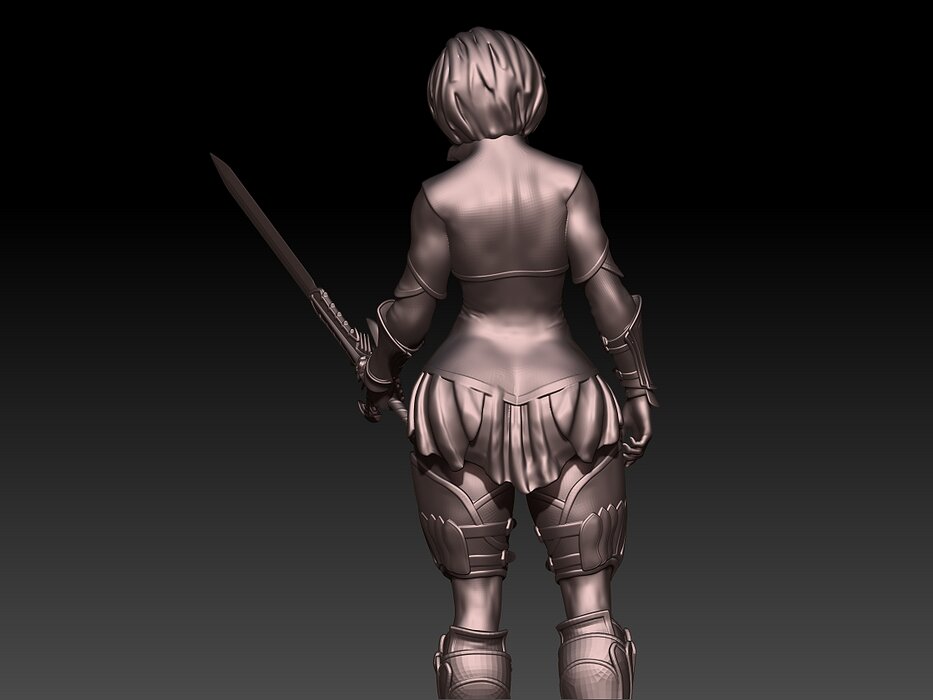Nier2b warrior armor 3D STL Model — view 5