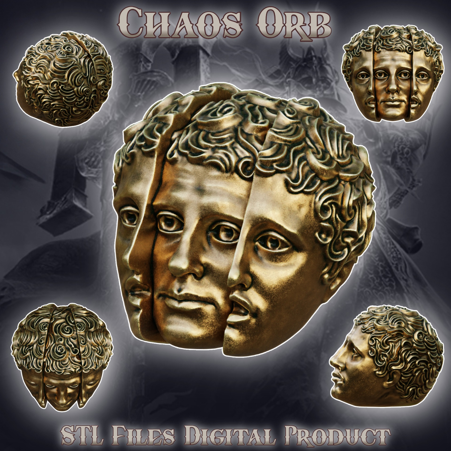 Fantasy Chaos Orb Path of Exile 3D OBJ Model