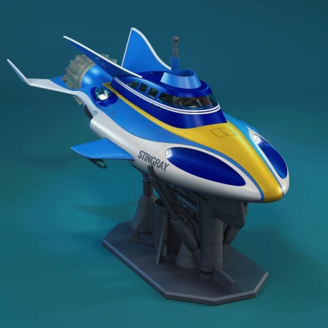 Stingray Submarine 3D Printer Files | Assembly STL Model