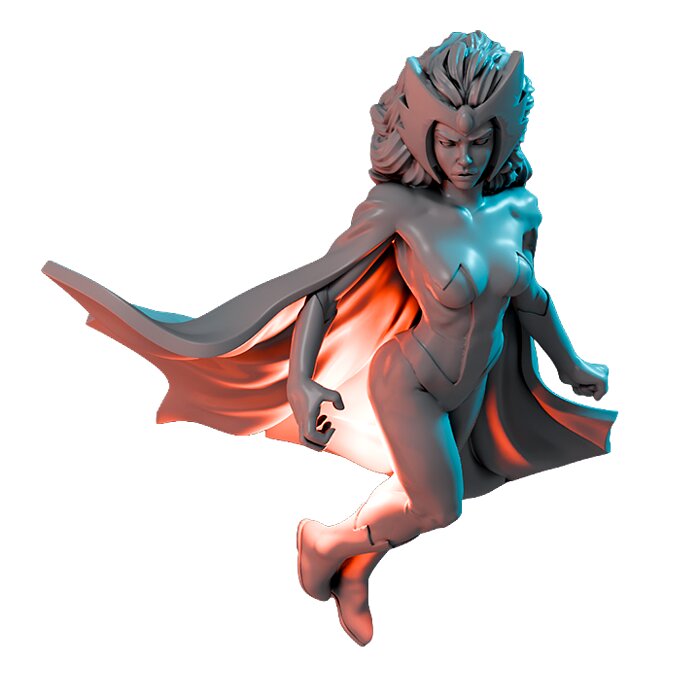 Queen Of The North VI - Board Game Miniature STL 3D Model — view 3