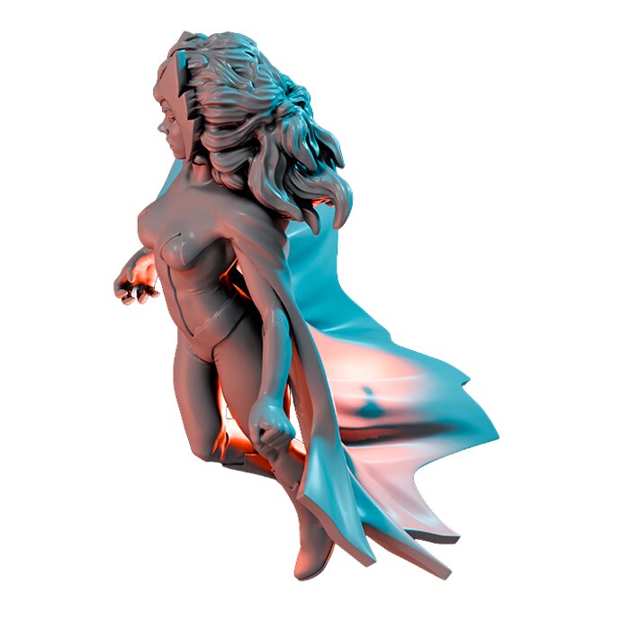 Queen Of The North VI - Board Game Miniature STL 3D Model — view 5
