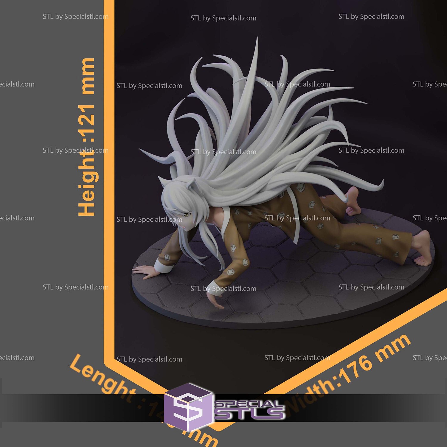 Neko Hanekawa STL Files 3D Model — view 4