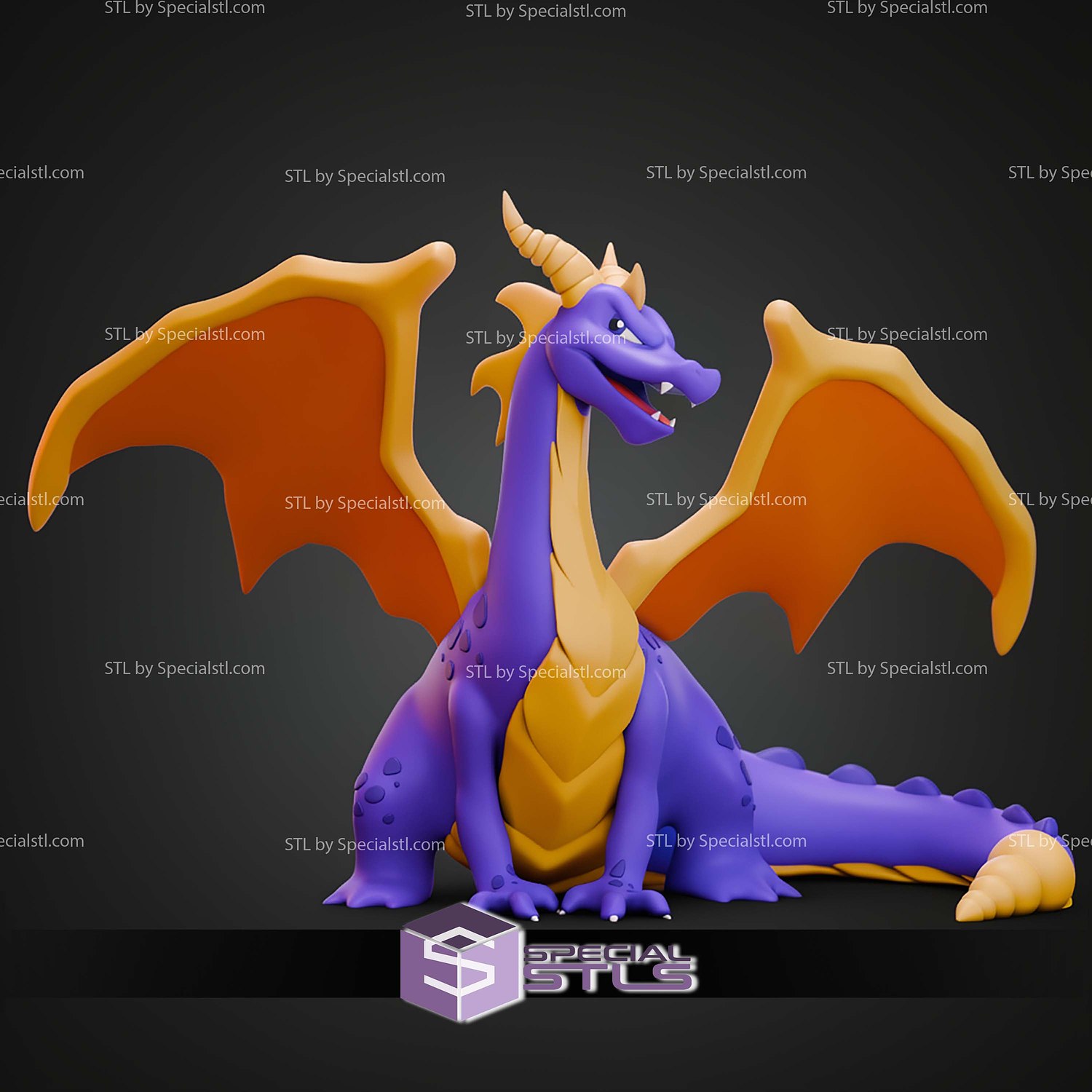 SpyroZard Spyro Charizard Mashup STL Files 3D Model — view 3