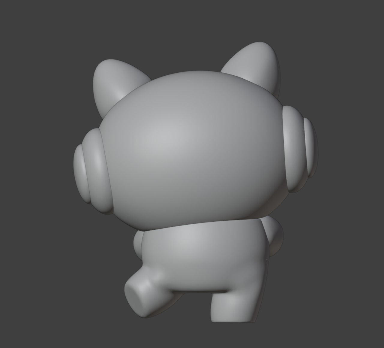 Cute Cat 3D STL Model
