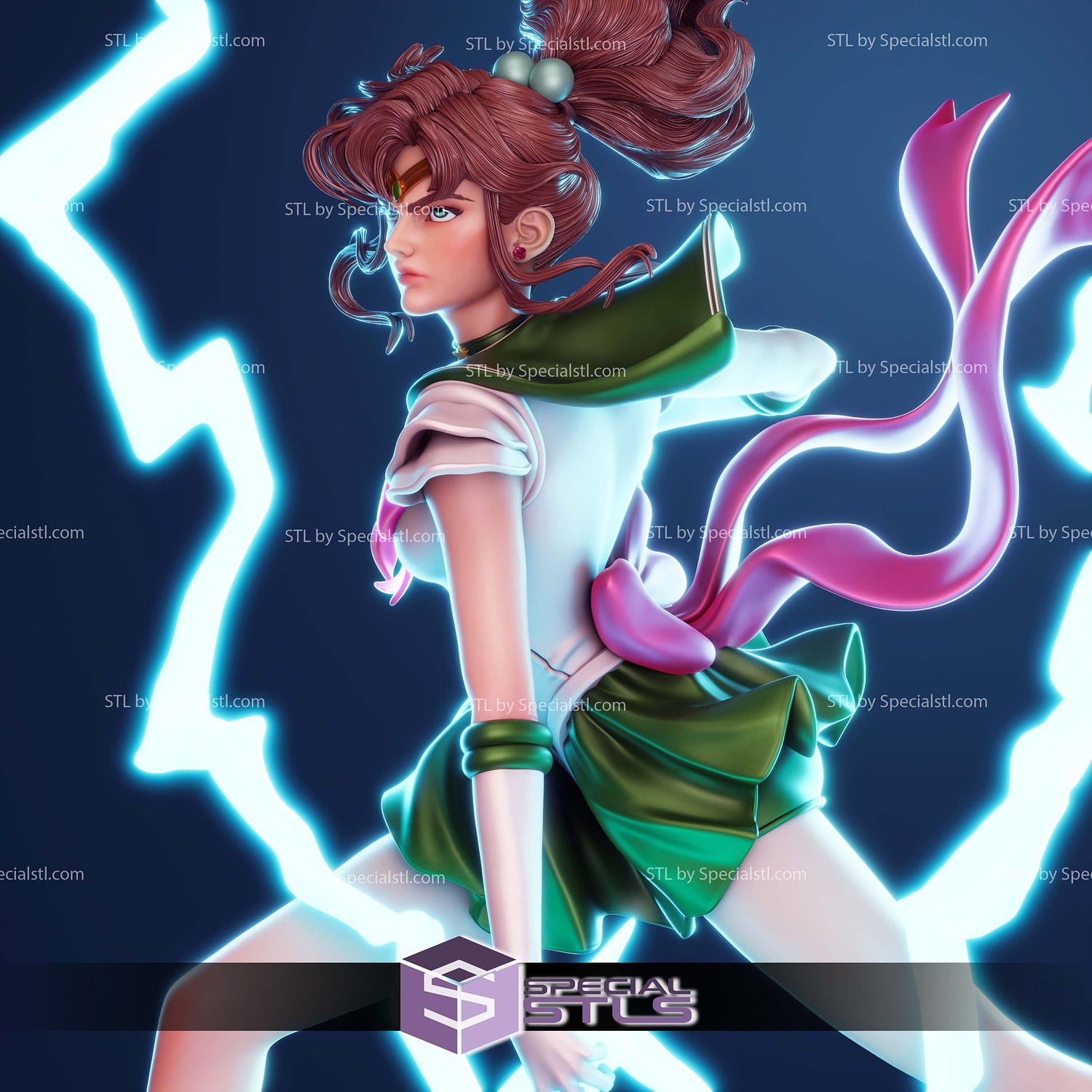 Makoto Kino Angry STL Files 3D Model — view 2