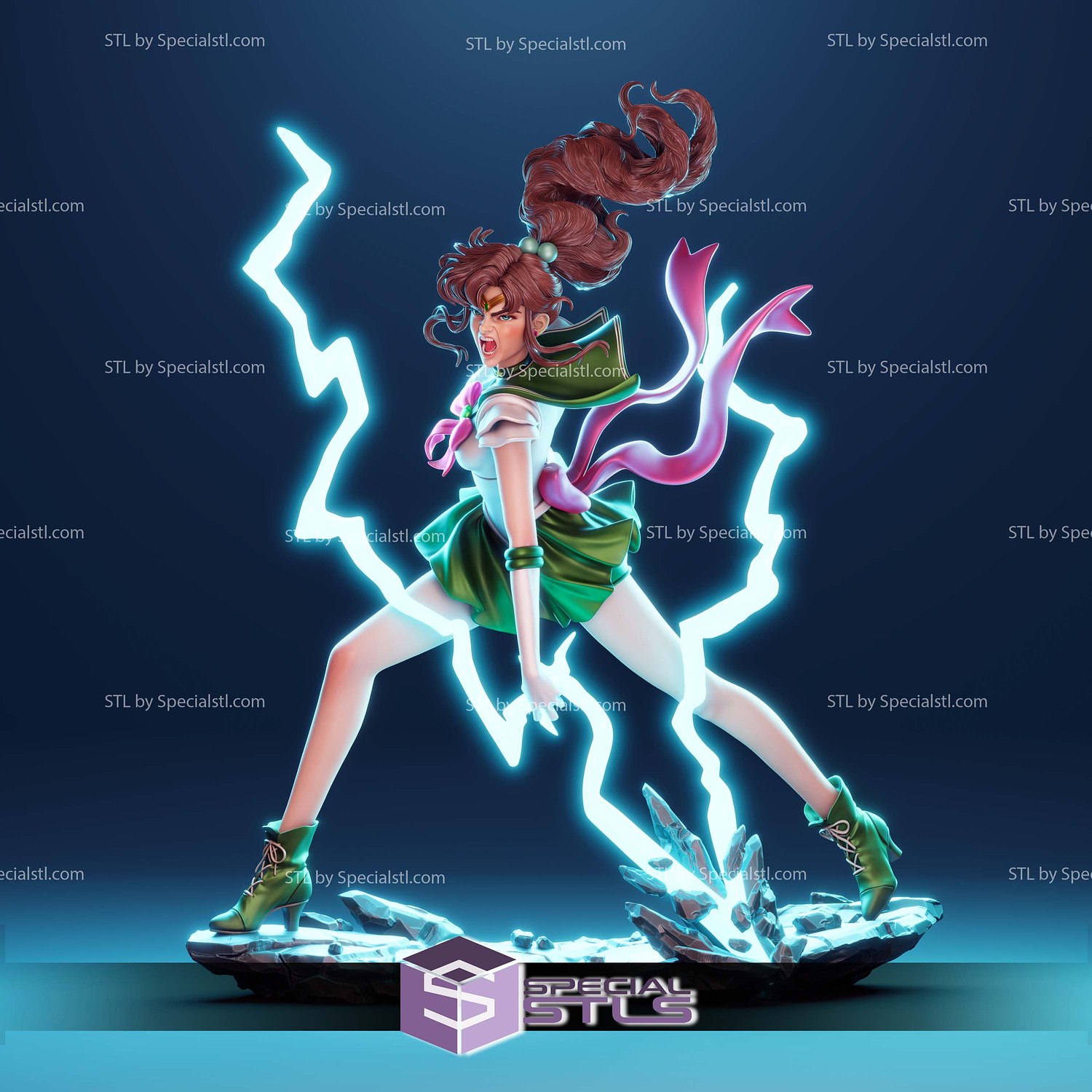 Makoto Kino Angry STL Files 3D Model — view 3