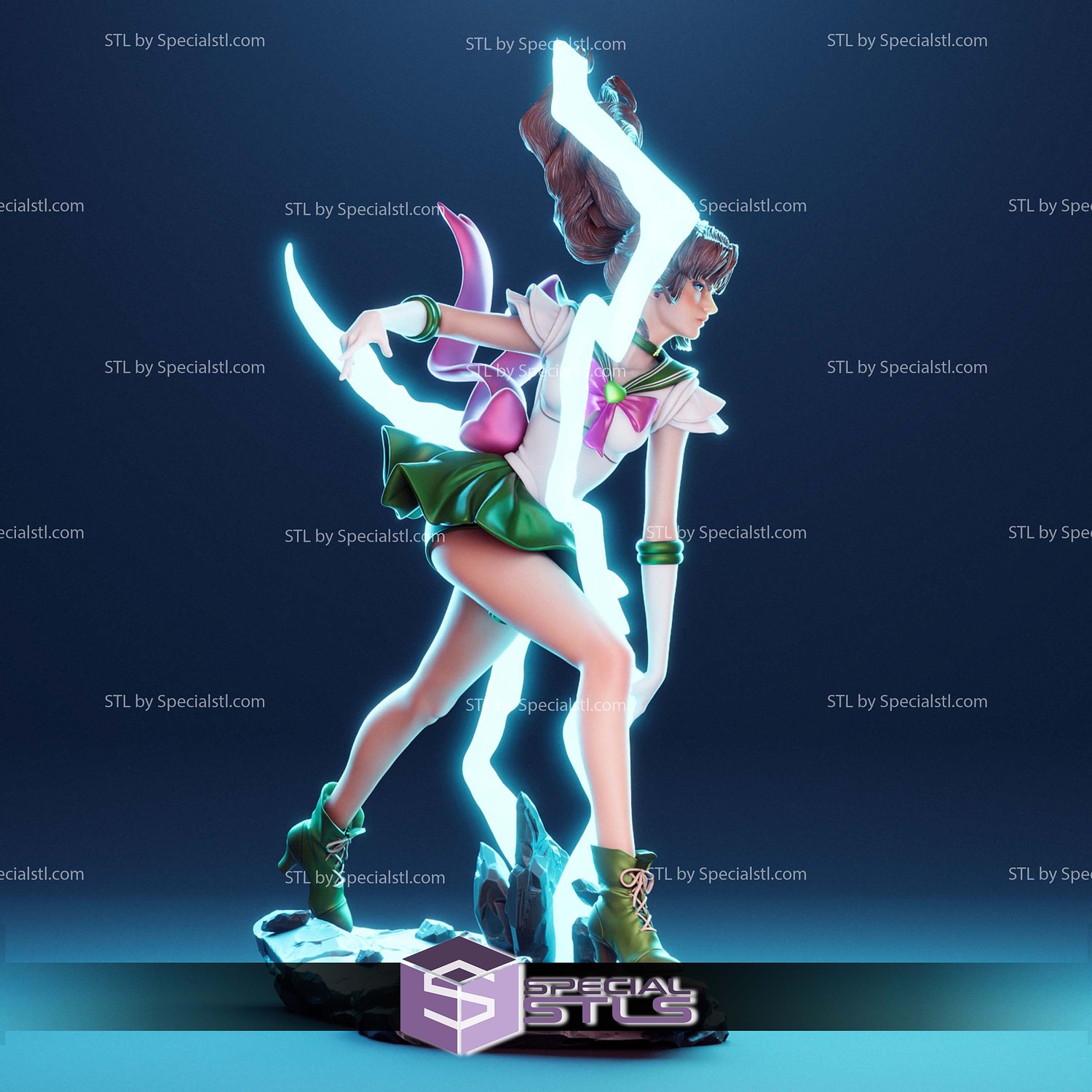 Makoto Kino Angry STL Files 3D Model — view 5