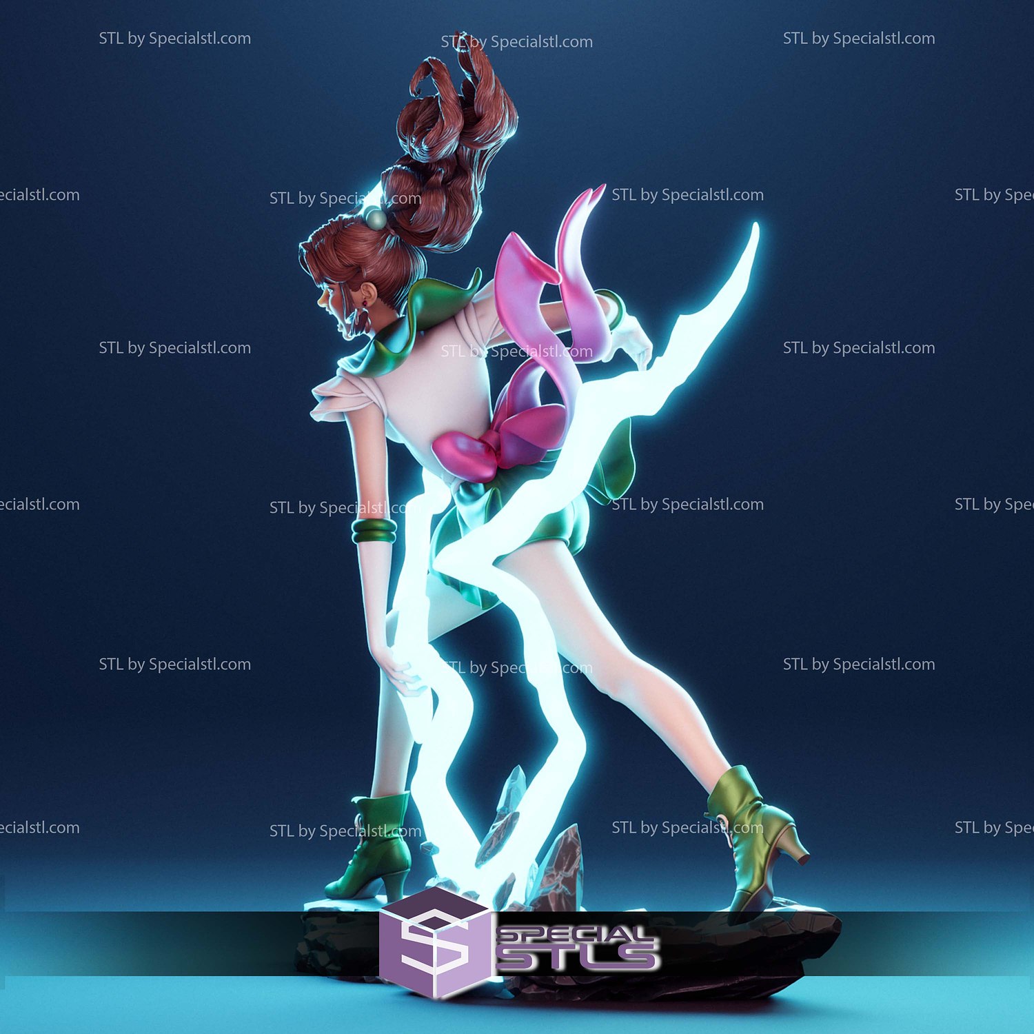 Makoto Kino Angry STL Files 3D Model — view 6