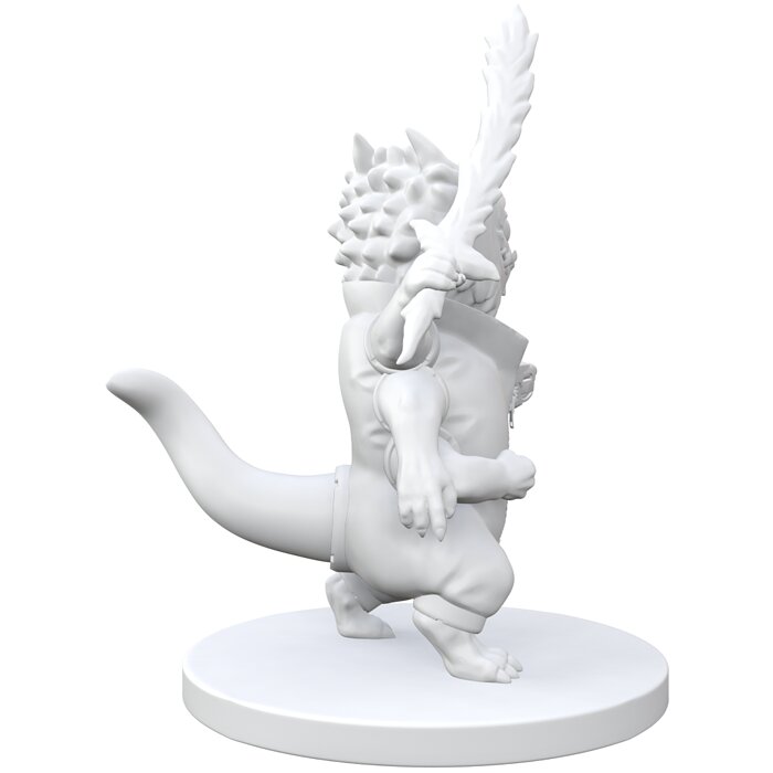 Six-Armed Alien - Energy Sword and Blaster 3D STL Model — view 4