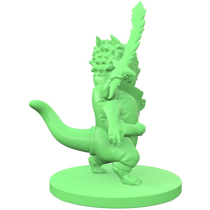 Six-Armed Alien - Energy Sword and Blaster 3D STL Model — view 7