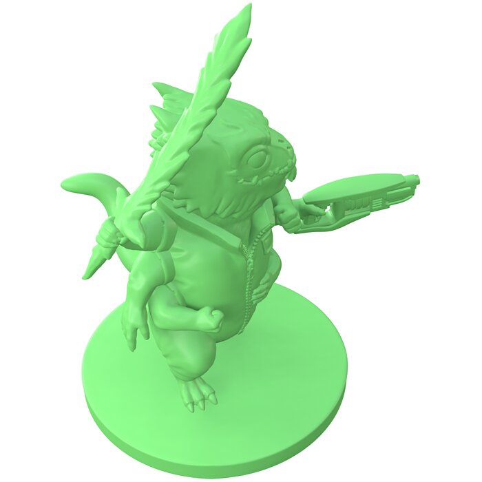 Six-Armed Alien - Energy Sword and Blaster 3D STL Model — view 8