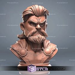 Mini Bust Character Collection STL Thor 3D Model