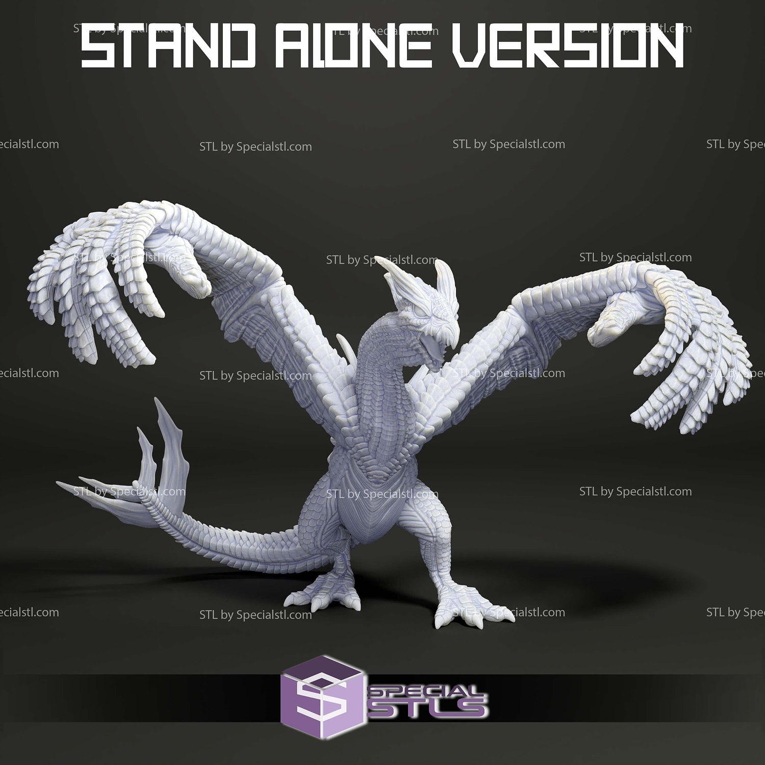 Pokemon Psychic Dragon Lugia 3D Printer Files STL Model — view 4