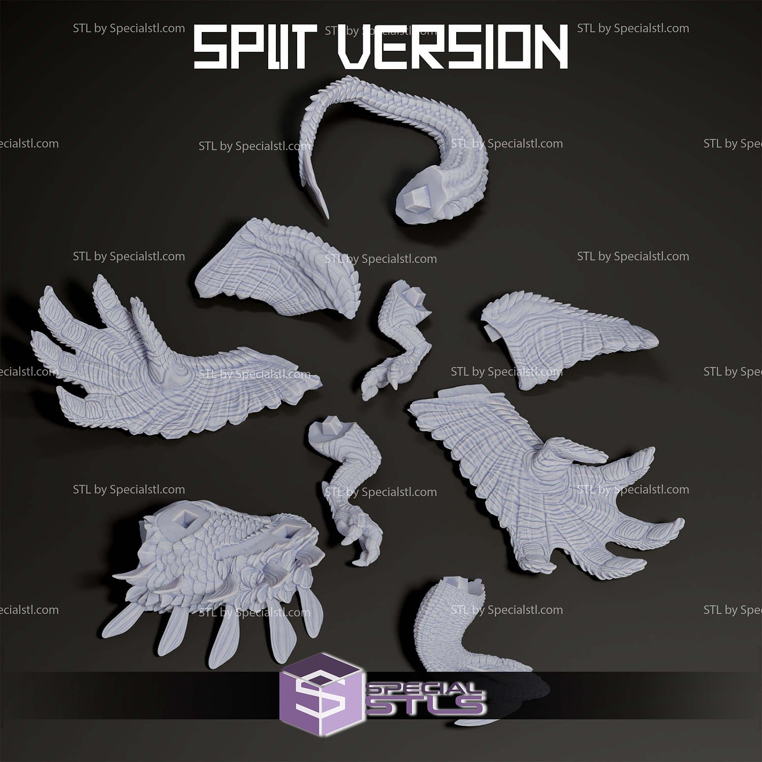 Pokemon Psychic Dragon Lugia 3D Printer Files STL Model — view 5