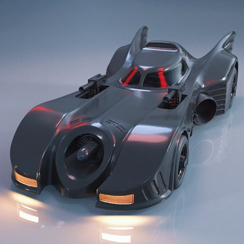 Batmobile 1989 3D Printer Files | Assembly + Action STL Model