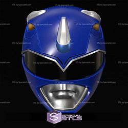 Cosplay STL Files Blue MMPR Ranger Helmet 3D Model