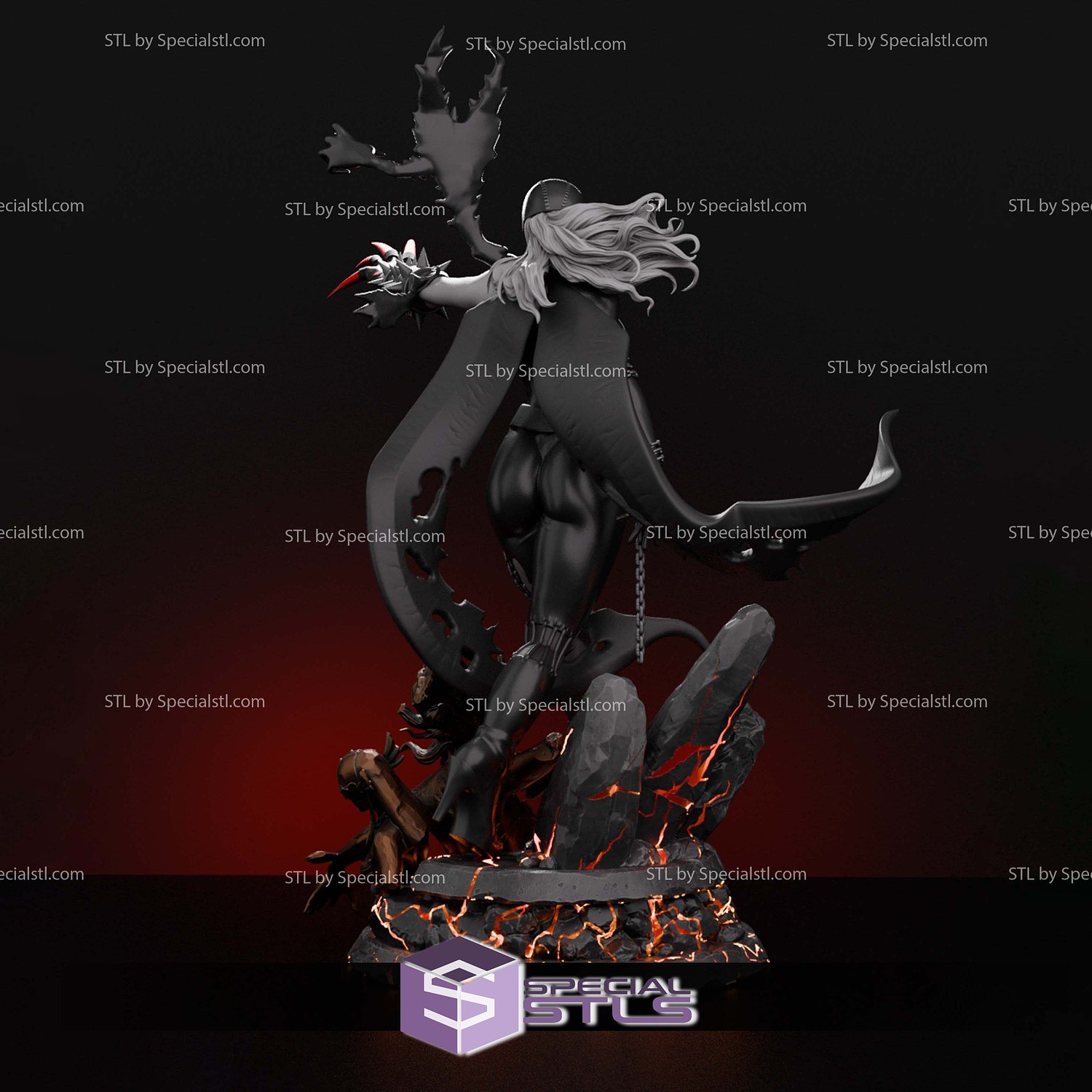 Ladydevimon New Version STL Files 3D Model — view 2
