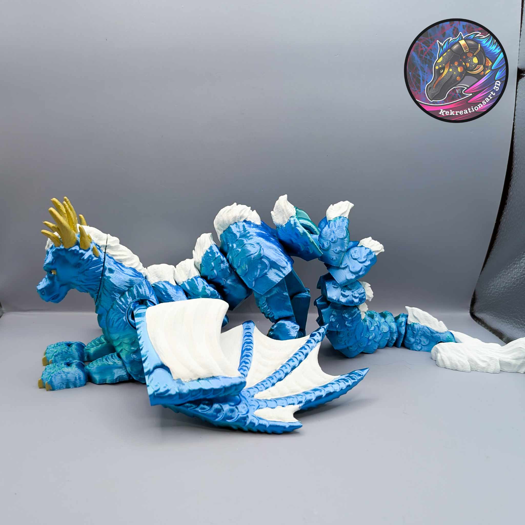 Flexi Arctic Dragon 3D 3MF Model
