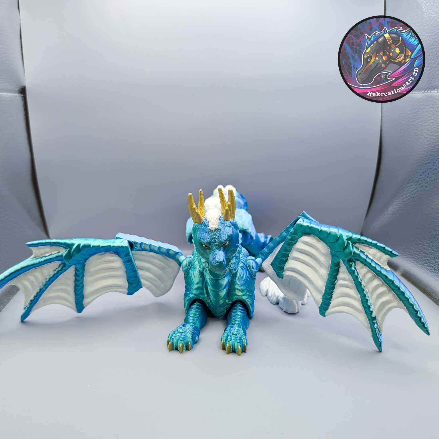 Flexi Arctic Dragon 3D 3MF Model — view 6