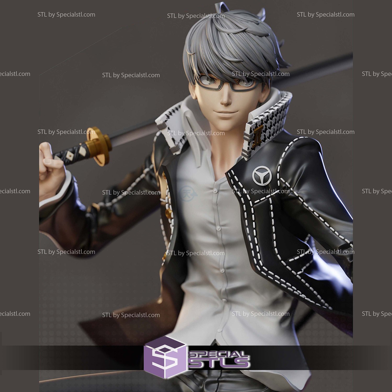 Yu Narukami Persona 4 STL Files 3D Model — view 4
