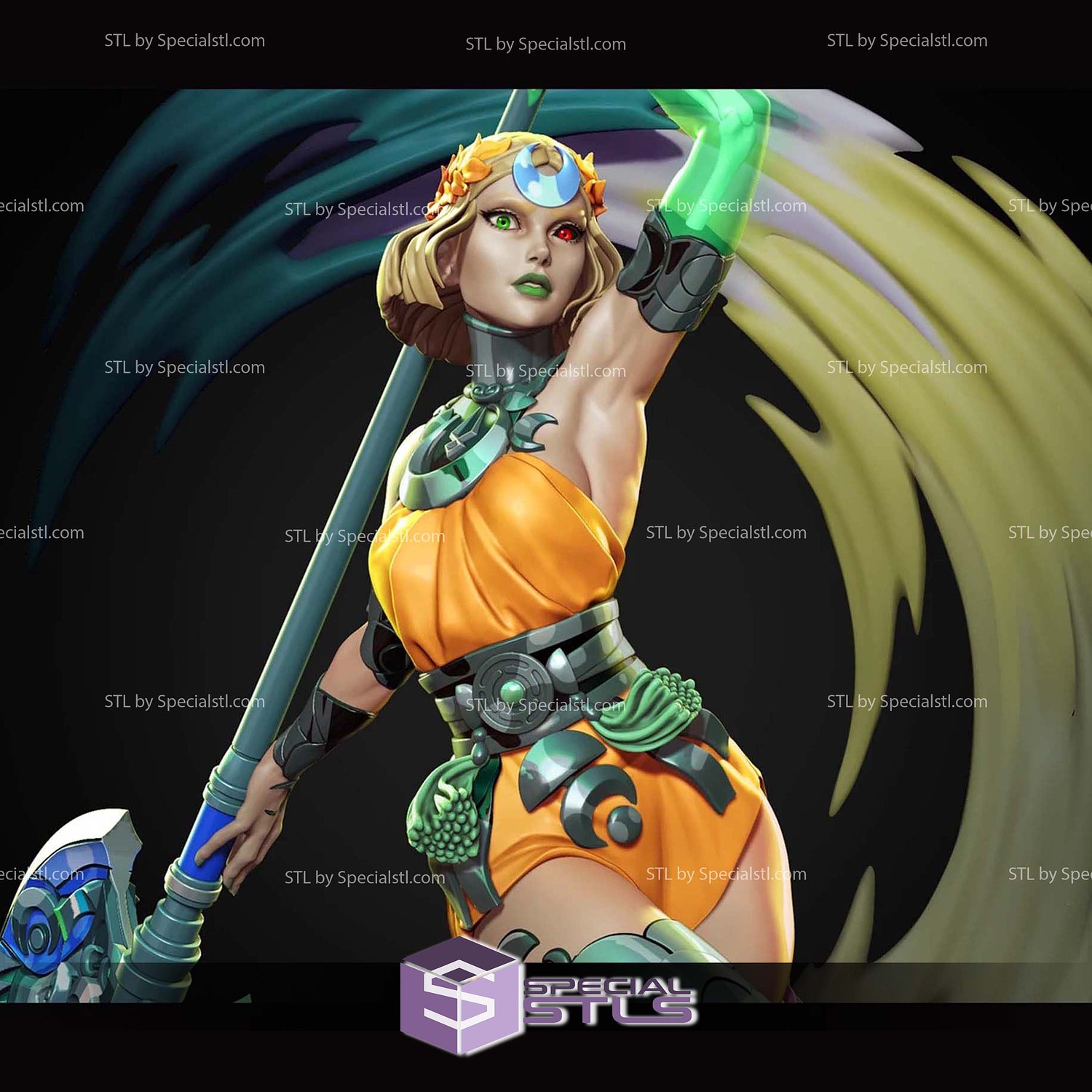 Melinoe Hades 2 Axe 250mm STL Files 3D Model — view 2