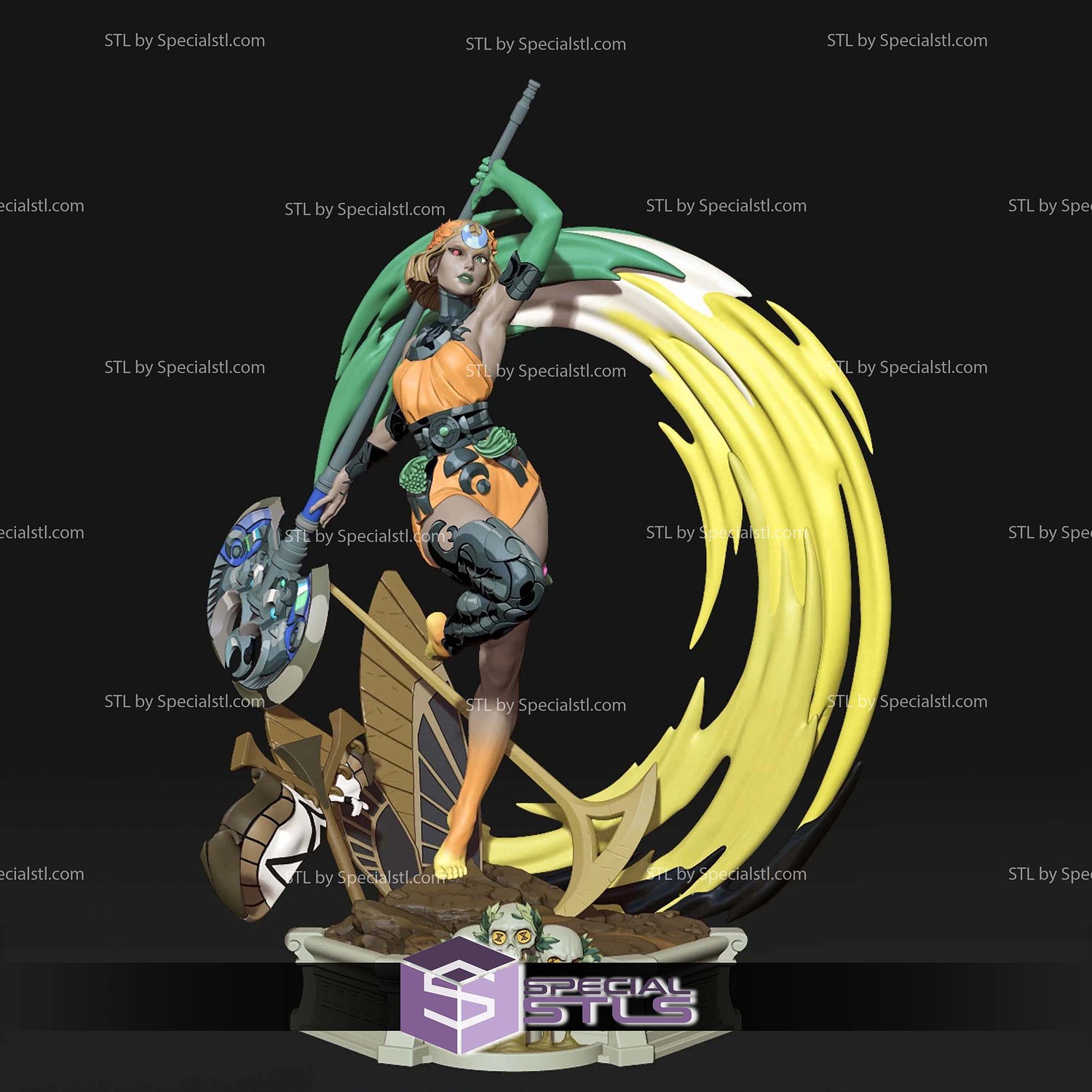 Melinoe Hades 2 Axe 250mm STL Files 3D Model — view 3