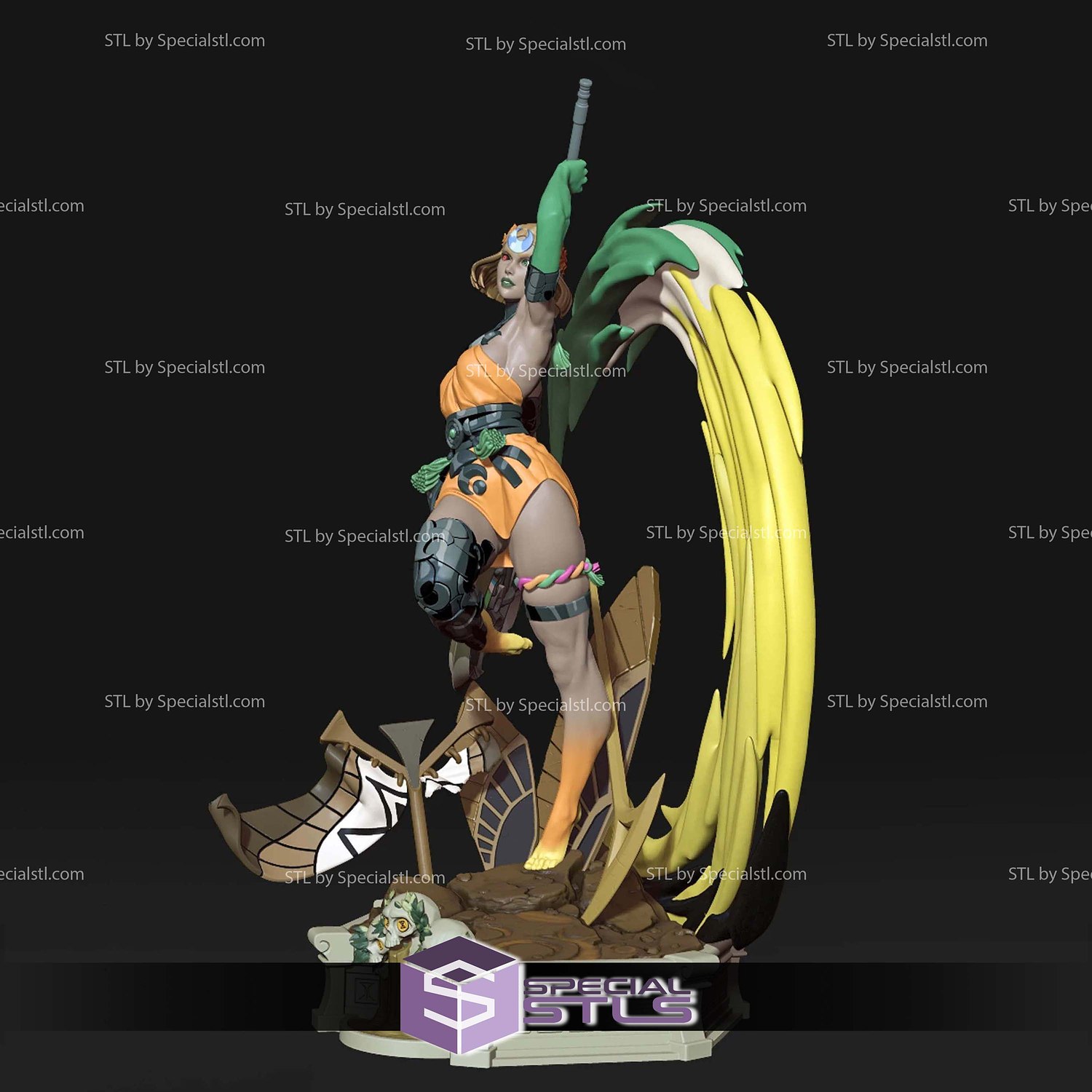 Melinoe Hades 2 Axe 250mm STL Files 3D Model — view 4