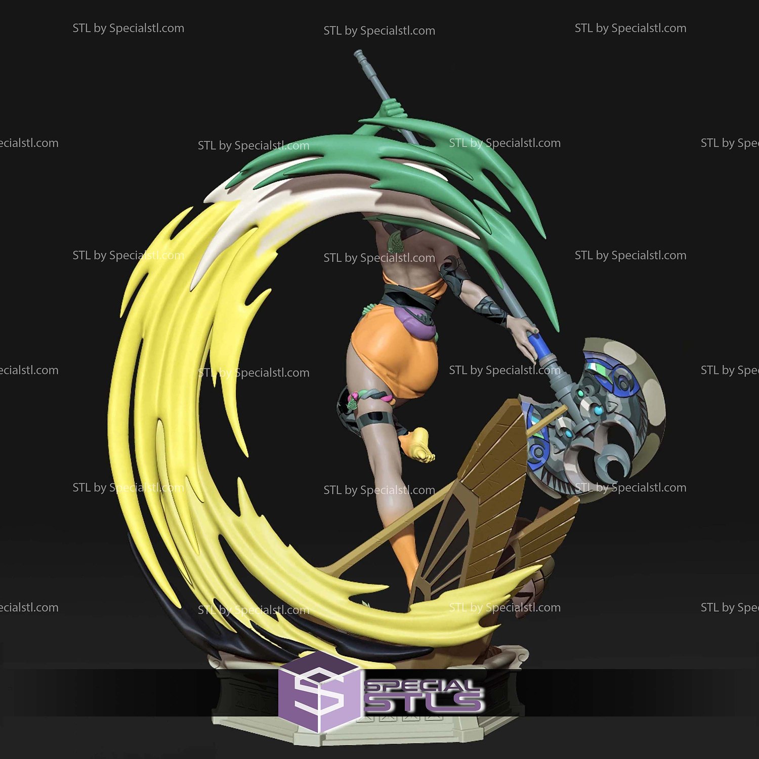 Melinoe Hades 2 Axe 250mm STL Files 3D Model — view 5