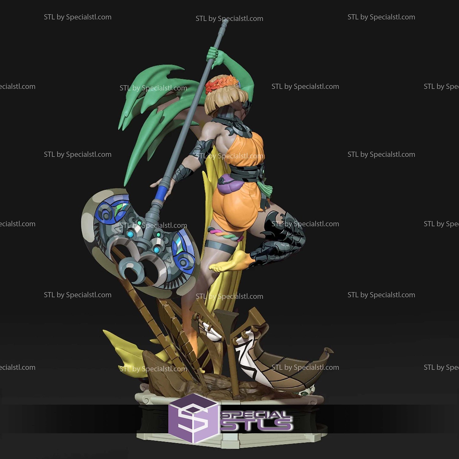 Melinoe Hades 2 Axe 250mm STL Files 3D Model — view 6