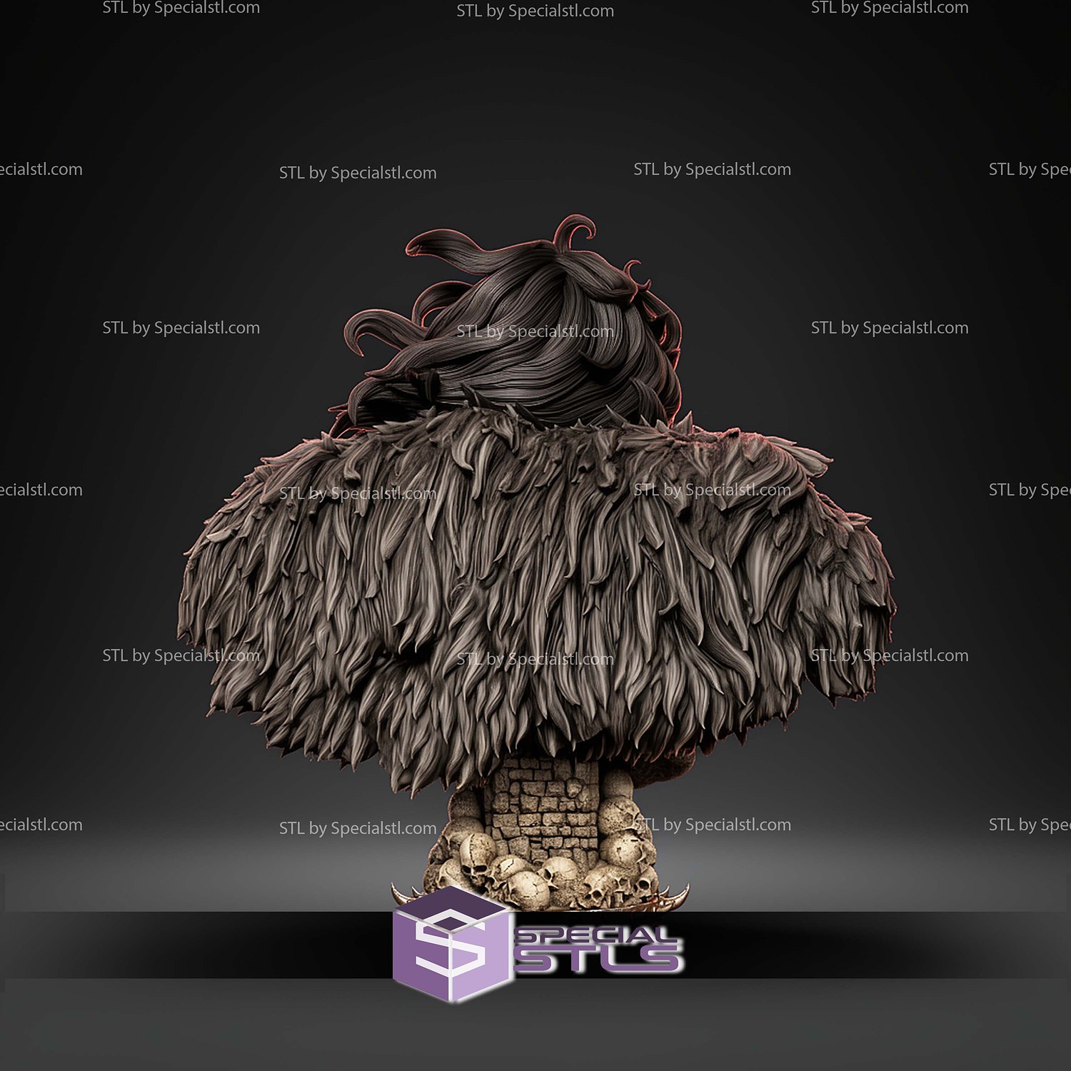 Conan The Barbarian Portrait Bust 328mm STL Files 3D Model — view 2
