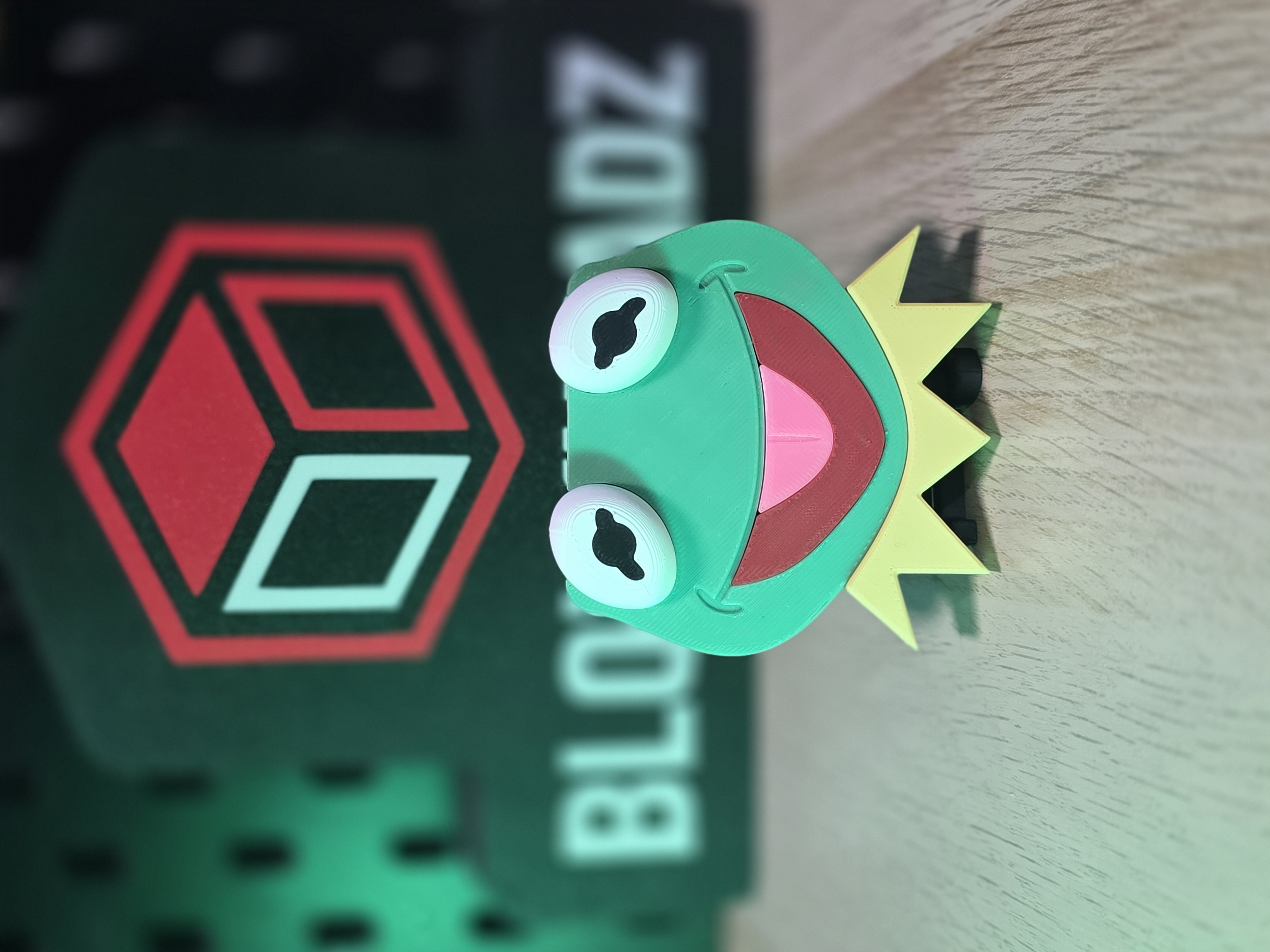 Blokkheadz Muppets - Kermit the Frog 3D STL Model — view 1