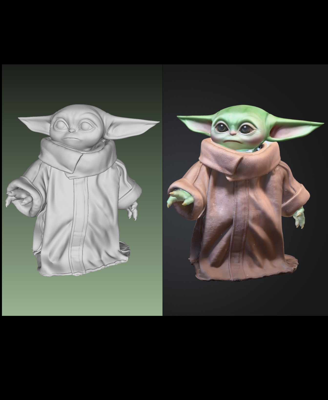 Grogu 3D OBJ Model — view 2