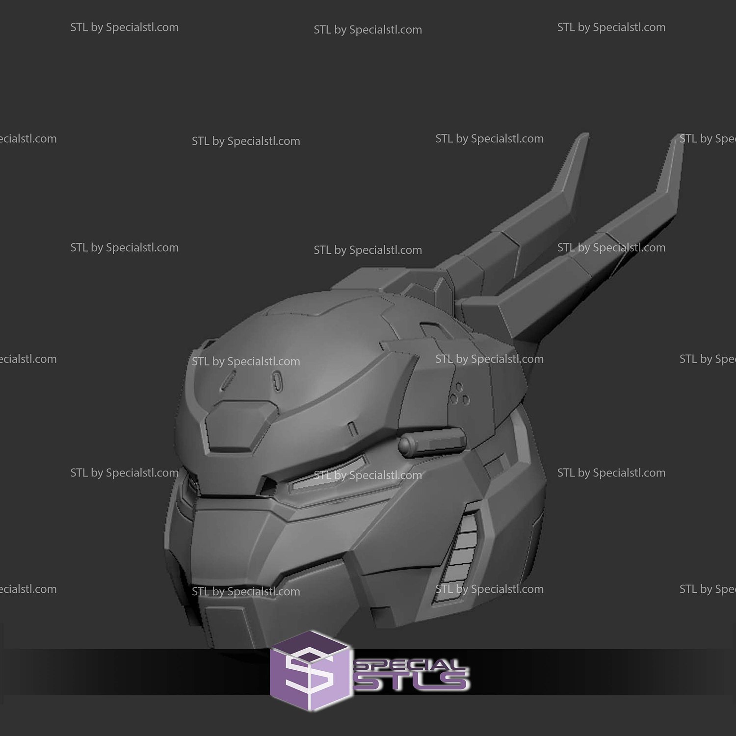 Cosplay STL Files Leornado Mecha Helmet 3D Model — view 2