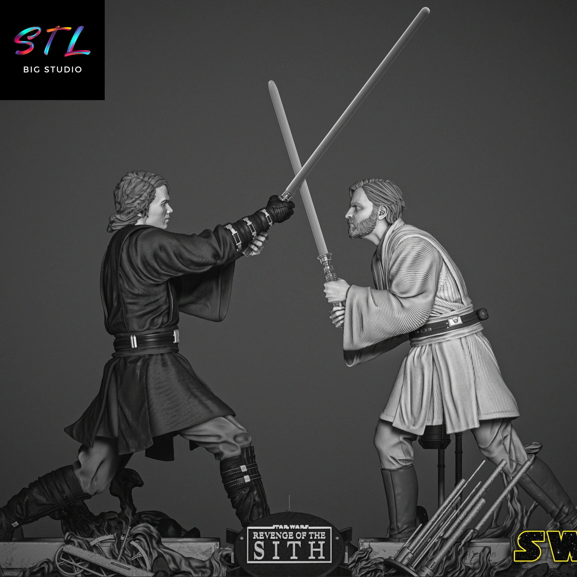Mandalorian on Blurrg STL | 3D Printable Star Wars Figure Model — view 7