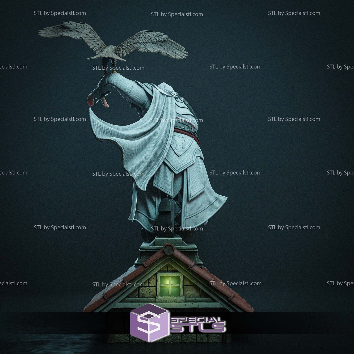 Ezio Auditore and Eagle 3D Printer Files STL Model — view 3