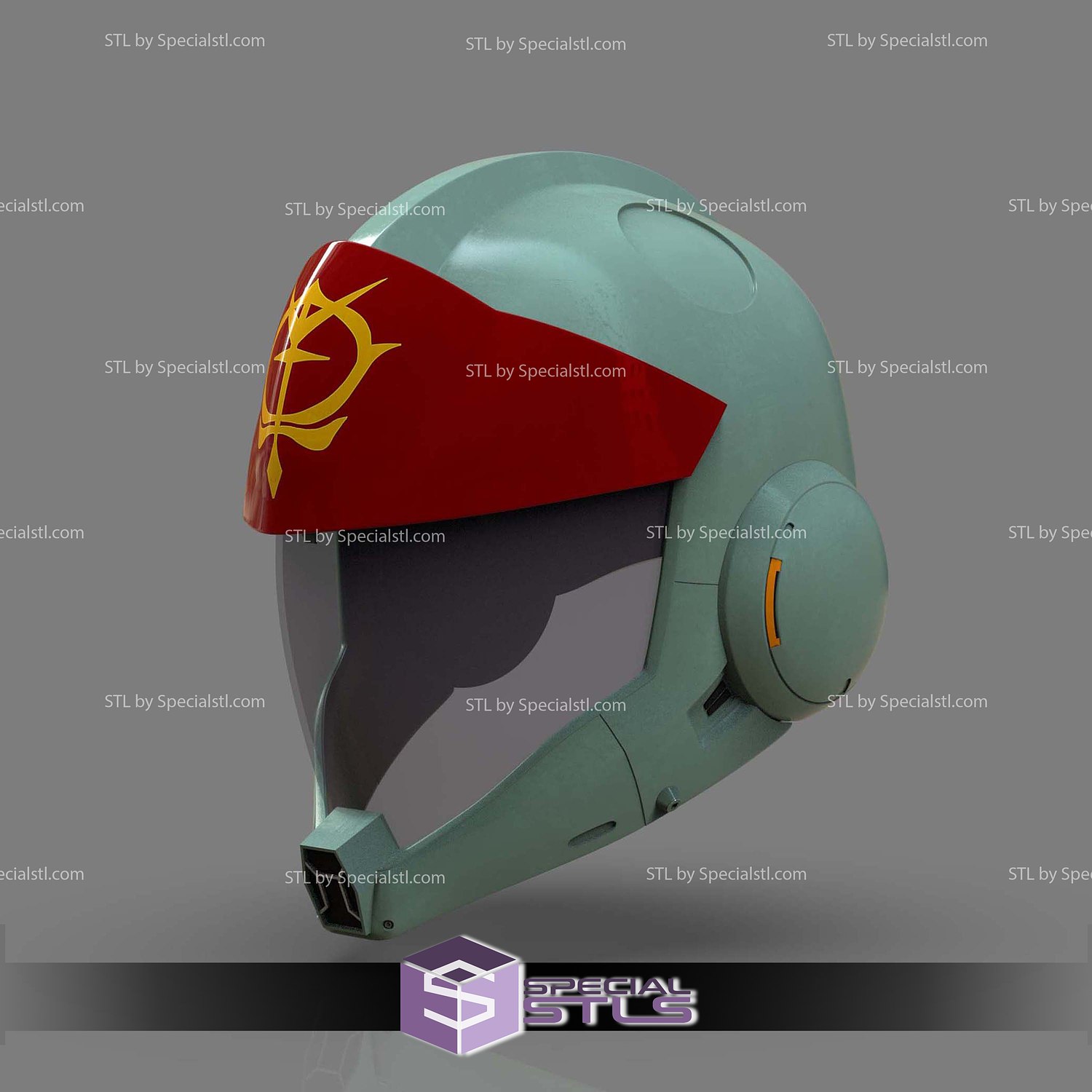 Cosplay STL Files Gundam Requiem Pilot Helmet 3D Model — view 2