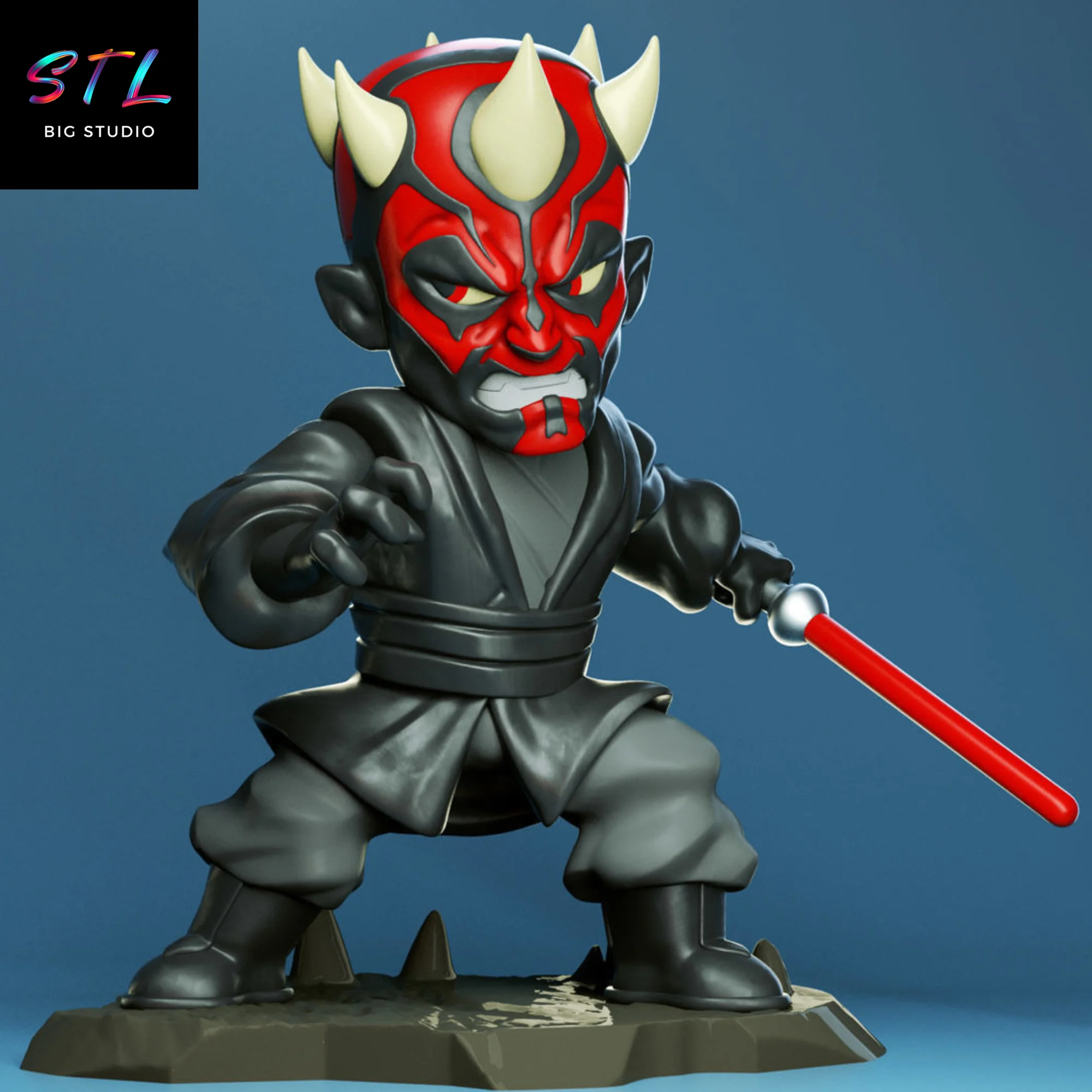 Darth Maul Chibi STL | Star Wars 3D Printable Figure Model