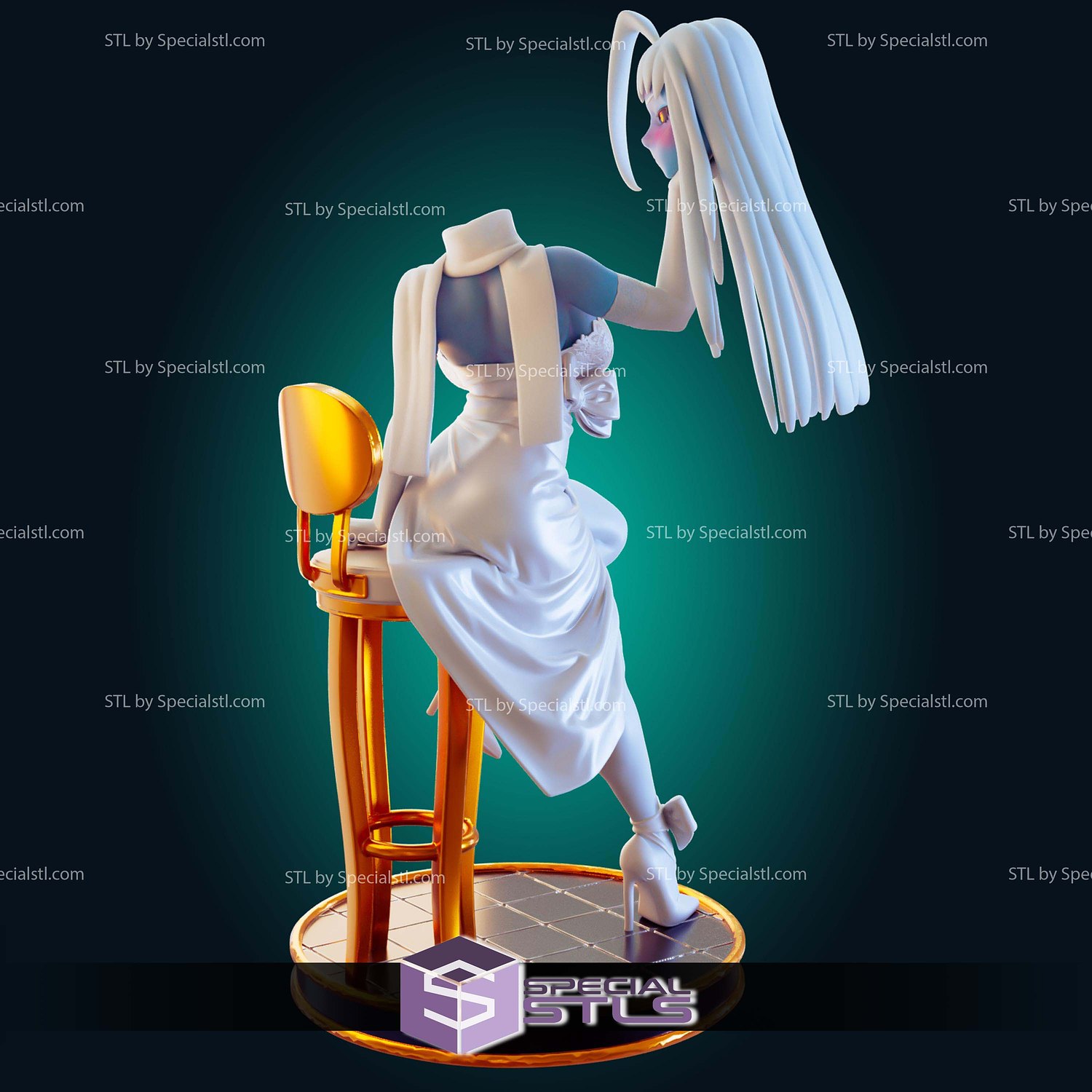 Lala Wedding Monster Girl 230mm STL Files 3D Model — view 2