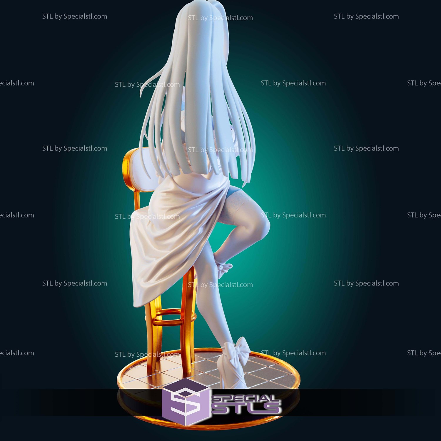 Lala Wedding Monster Girl 230mm STL Files 3D Model — view 3