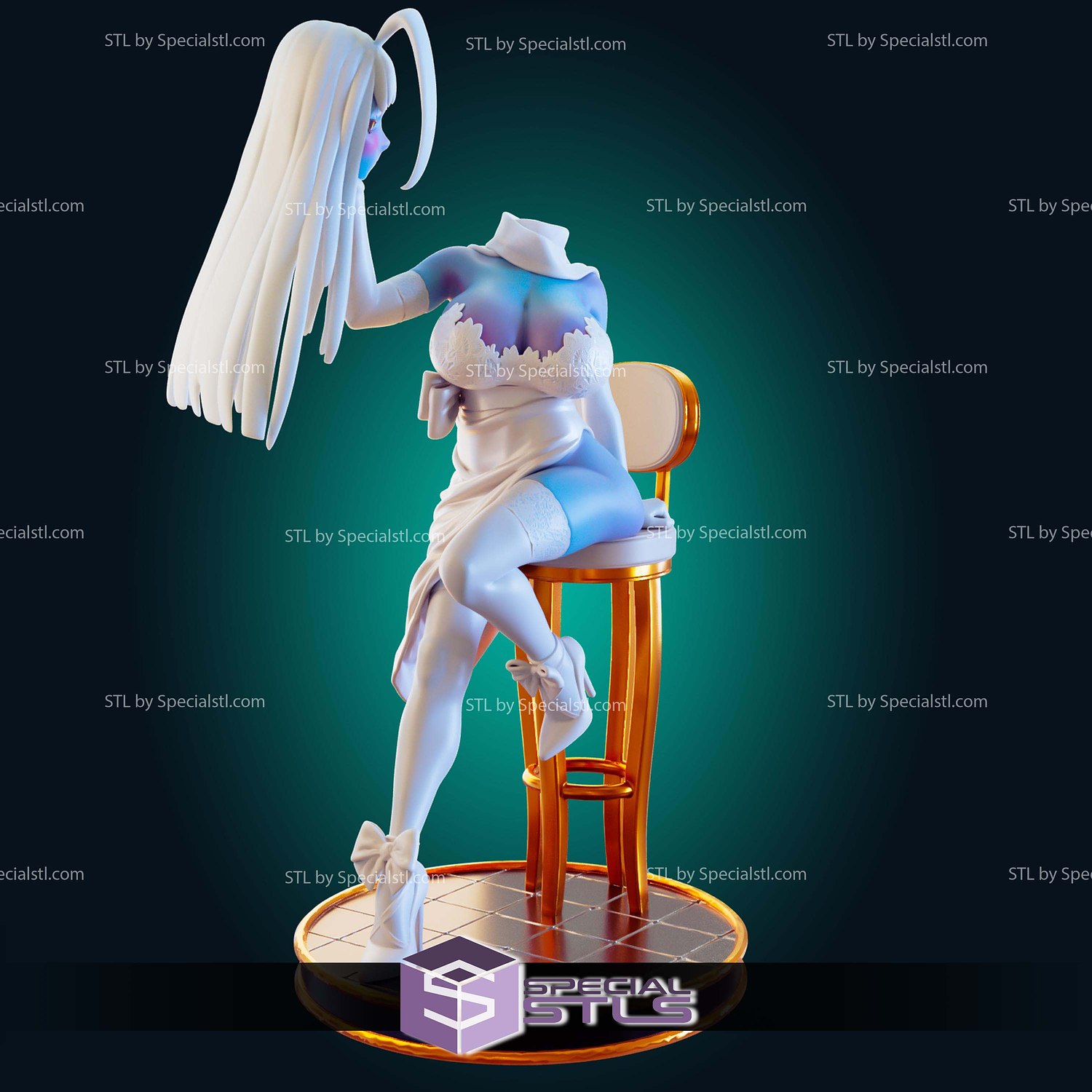 Lala Wedding Monster Girl 230mm STL Files 3D Model — view 5
