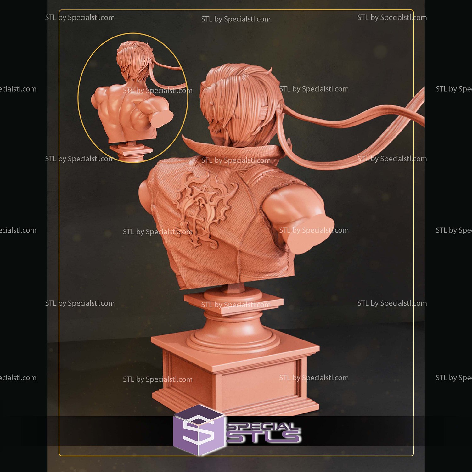 Richter Belmont Bust V2 3D Printer Files STL Model — view 3