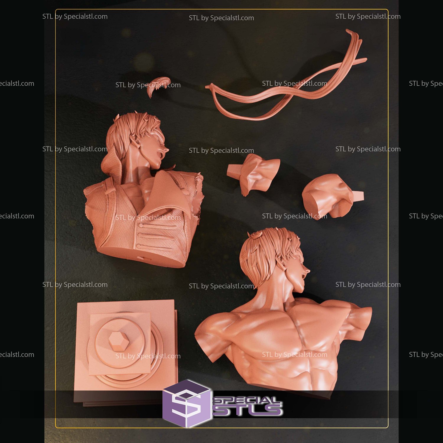 Richter Belmont Bust V2 3D Printer Files STL Model — view 4