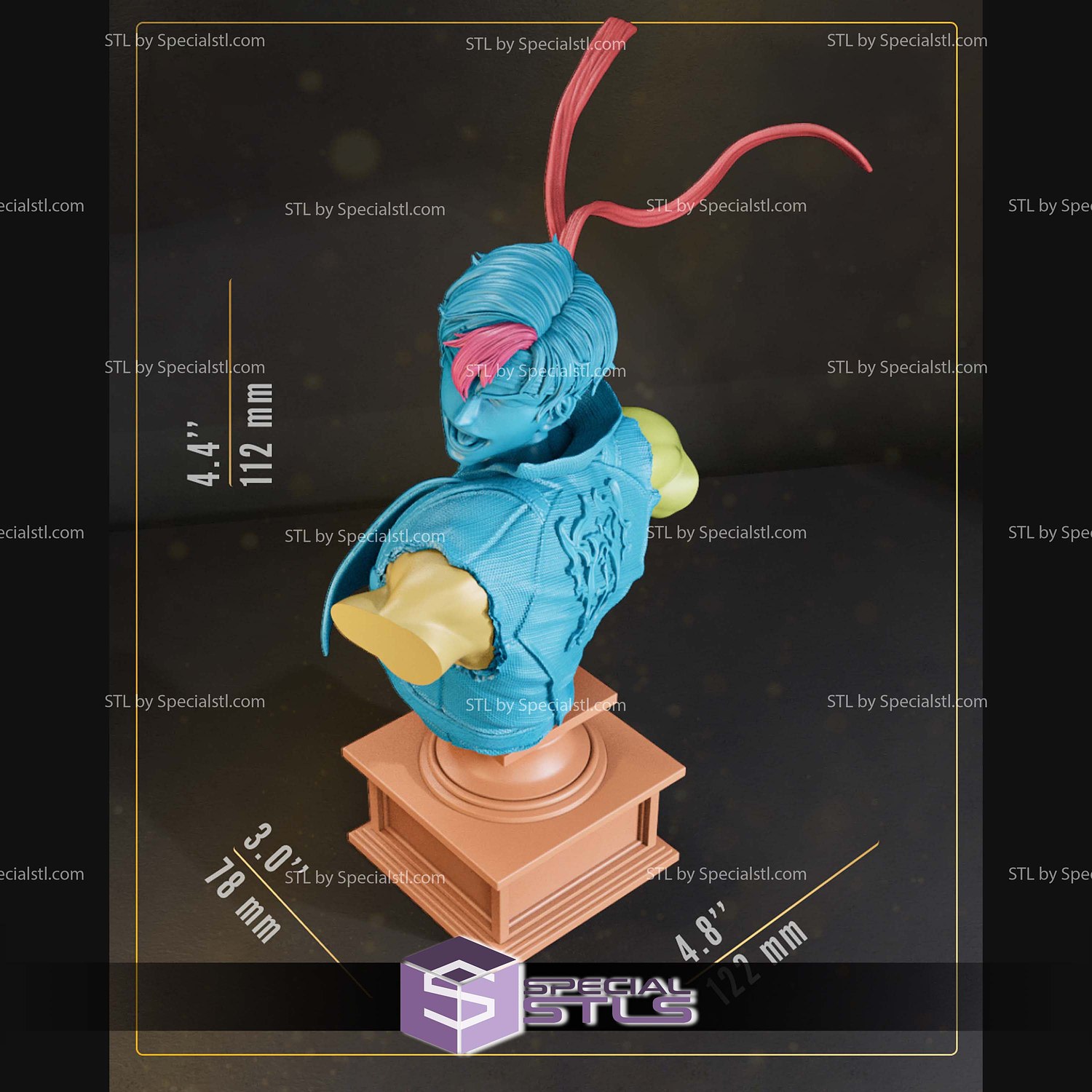 Richter Belmont Bust V2 3D Printer Files STL Model — view 5