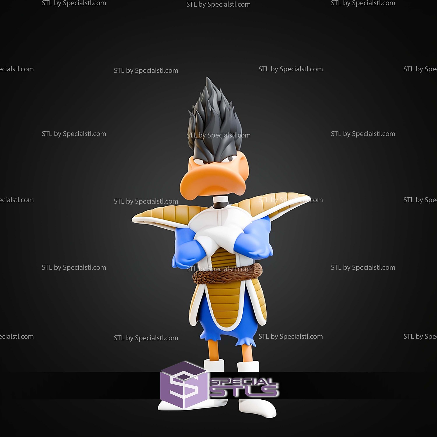 Vegeta Daffy Mashup STL Files 3D Model — view 2