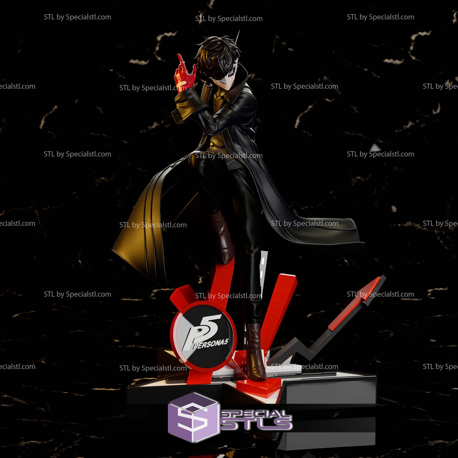 Joker Persona 5 Royal 3D Printer Files STL Model — view 4