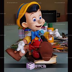 Pinocchio on Book 3D Printer Files STL Model