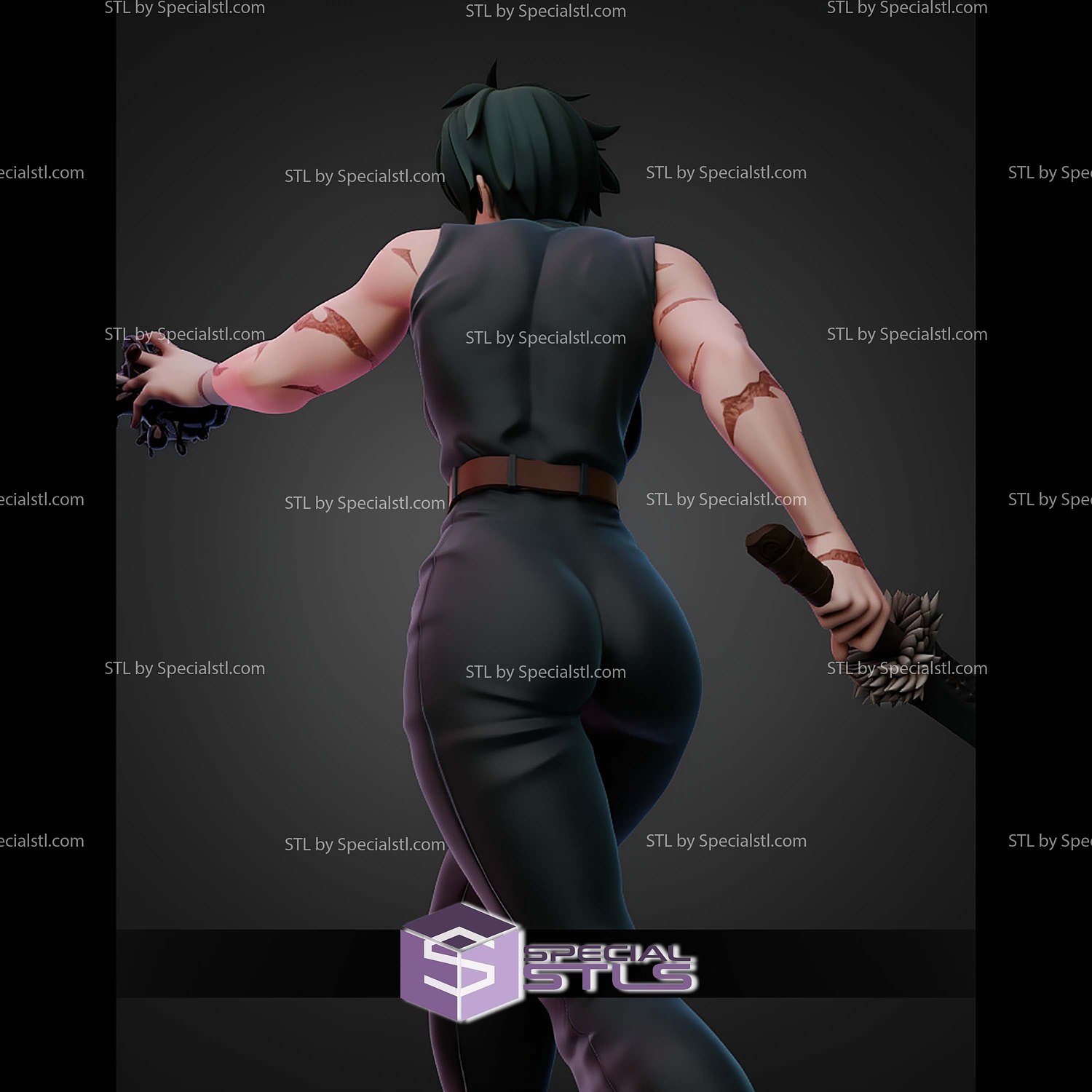 Maki Zenin 1 6 STL Files 3D Model — view 2